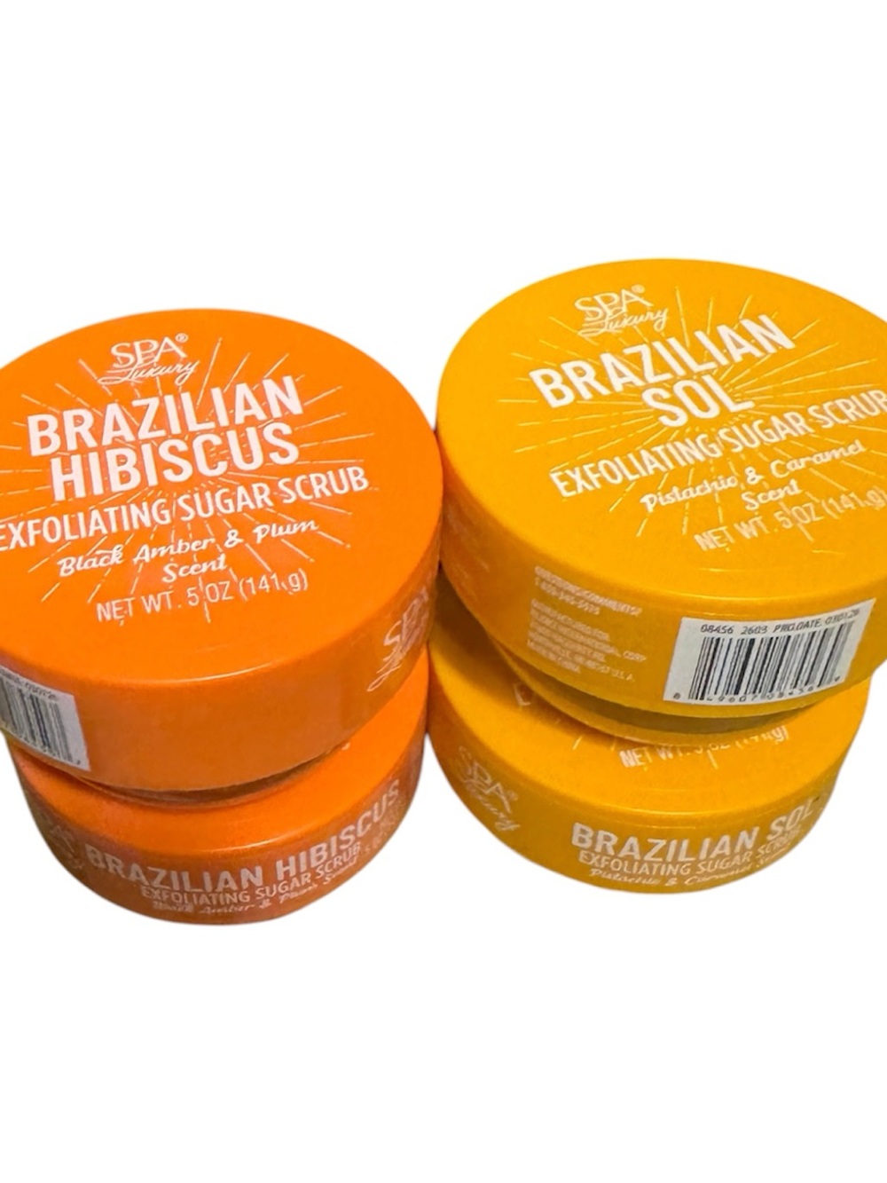 Brazilian Hibiscus & Brazilian Sol Exfoliating Sugar Scrub - Orange/Yellow